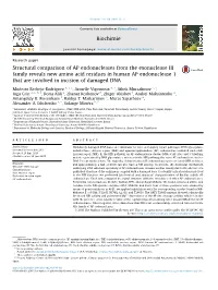 Structural Comparison of AP Endonucleases from The
