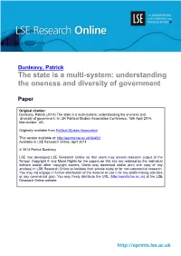 The State Is a Multi-System: Understanding the Oneness and Diversity of Government