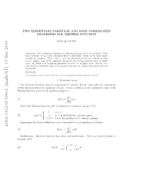 Two Elementary Formulae and Some Complicated Properties for Mertens Function3