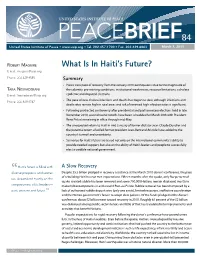 What Is in Haiti's Future?