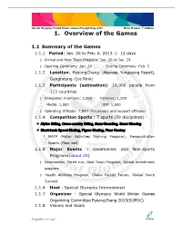 1. Overview of the Games