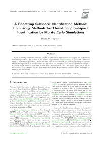 A Bootstrap Subspace Identification Method