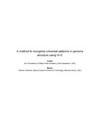 A Method to Recognize Universal Patterns in Genome Structure Using Hi-C