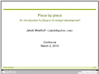 An Introduction to Jquery-UI Widget Development