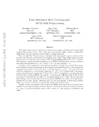 Data Structures Meet Cryptography: 3SUM with Preprocessing