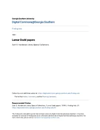 Lamar Dodd Papers