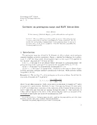 Lectures on Pentagram Maps and Kdv Hierarchies