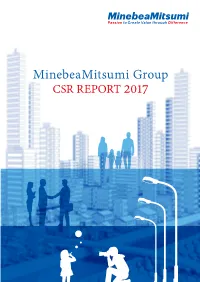 Minebeamitsumi Group CSR Report 2017