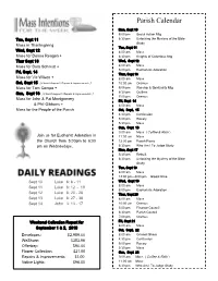 Parish Calendar