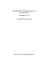 The History of English Podcast Transcripts Episodes