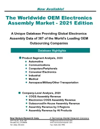 The Worldwide OEM Electronics Assembly Market - 2021 Edition