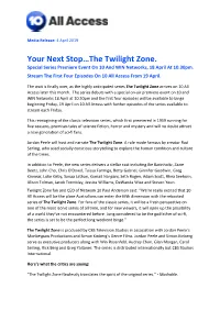 Your Next Stop…The Twilight Zone. Special Series Premiere Event on 10 and WIN Networks, 18 April at 10.30Pm