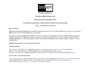 25/11/2011 Enterprise Resources Planning and Building Standards Weekly List of Planning Applications Li