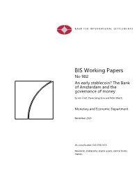 An Early Stablecoin? the Bank of Amsterdam and the Governance of Money by Jon Frost, Hyun Song Shin and Peter Wierts