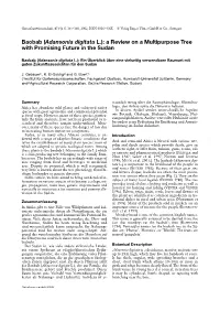 Baobab (Adansonia Digitata L.): a Review on a Multipurpose Tree with Promising Future in the Sudan
