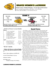 Braves Women's Lacrosse