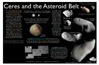 Ceres Is the Largest Object in the Asteroid Belt, Which Lies Mainly