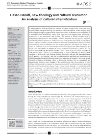 Hasan Hanafi, New Theology and Cultural Revolution: an Analysis of Cultural Intensification