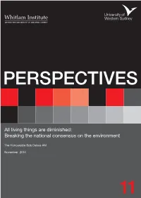 Living Things Are Diminished: Breaking the National Consensus on the Environment