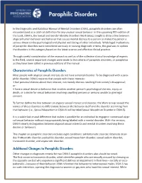 Paraphilic Disorders in the DSM-5