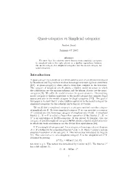 Quasi-Categories Vs Simplicial Categories