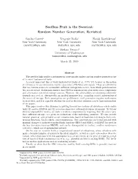 Seedless Fruit Is the Sweetest: Random Number Generation, Revisited