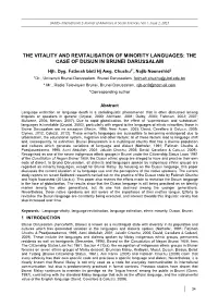 The Case of Dusun in Brunei Darussalam