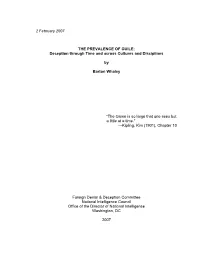 THE PREVALENCE of GUILE: Deception Through Time and Across Cultures and Disciplines