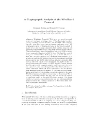 A Cryptographic Analysis of the Wireguard Protocol