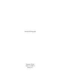 Annotated Bibliography Benjamin Derlan Studio Art SMP II Spring 2017