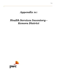 Appendix 1C: Health Services Inventory