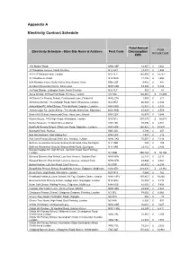 Appendix a Electricity Contract Schedule