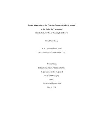 Human Adaptation to the Changing Northeastern Environment at the End of the Pleistocene