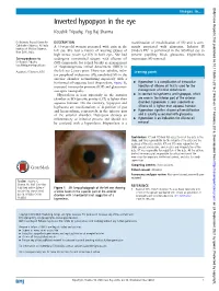 Inverted Hypopyon in the Eye Koushik Tripathy, Yog Raj Sharma