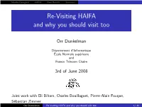 Re-Visiting HAIFA and Why You Should Visit Too