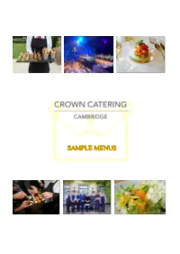 Sample Menus