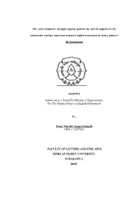 The Early Feminists' Struggle Against Patriarchy and Its Impetus to The