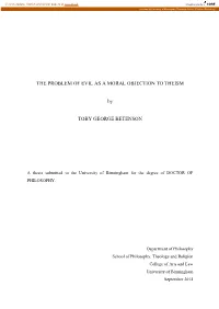 The Problem of Evil As a Moral Objection to Theism