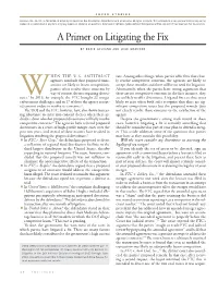 A Primer on Litigating the Fix