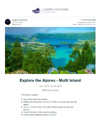 Explore the Azores - Multi Island