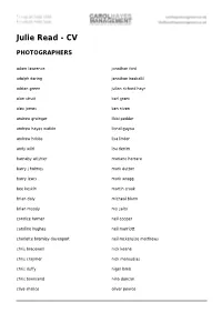 Julie Read - CV