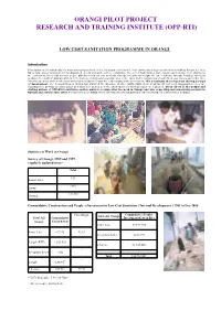 Low Cost Sanitation Programme in Orangi