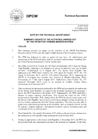 Note by the Technical Secretariat