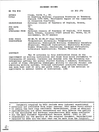 On Righting Writing: Classroom Practices in Teaching English 1975-1976. Thirteenth Report of the Committee on Classroom Practices
