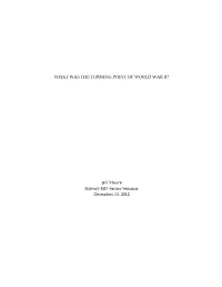 What Was the Turning Point of World War Ii?