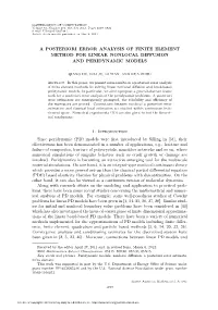 A Posteriori Error Analysis of Finite Element Method for Linear Nonlocal Diffusion and Peridynamic Models