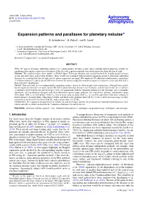 Expansion Patterns and Parallaxes for Planetary Nebulae? D