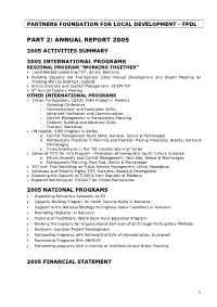 FPDL Annual Report – 2005