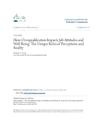 How Overqualification Impacts Job Attitudes and Well-Being: the Niqueu Roles of Perceptions and Reality Marijana L