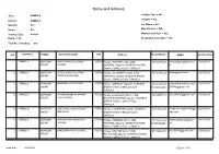Name and Address